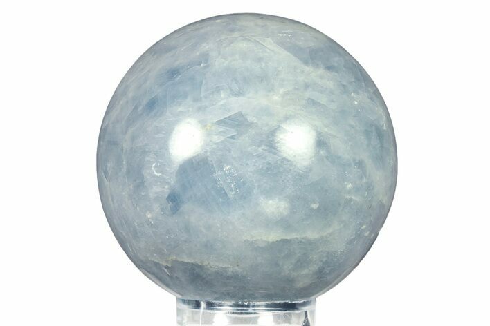 Polished Blue Calcite Sphere - Madagascar #277159